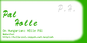 pal holle business card